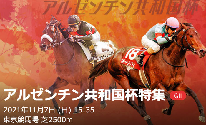 11月7日(日)第59回 アルゼンチン共和国杯（GII）